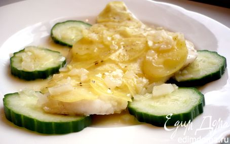 Рецепт Гратен с треской и картофелем под ванильно-сливочным соусом