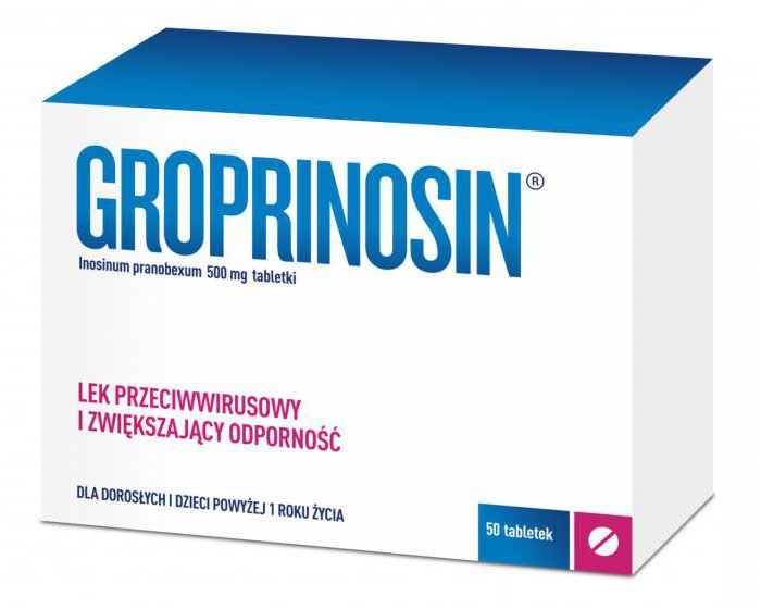 Гропринозин таблетки инструкция